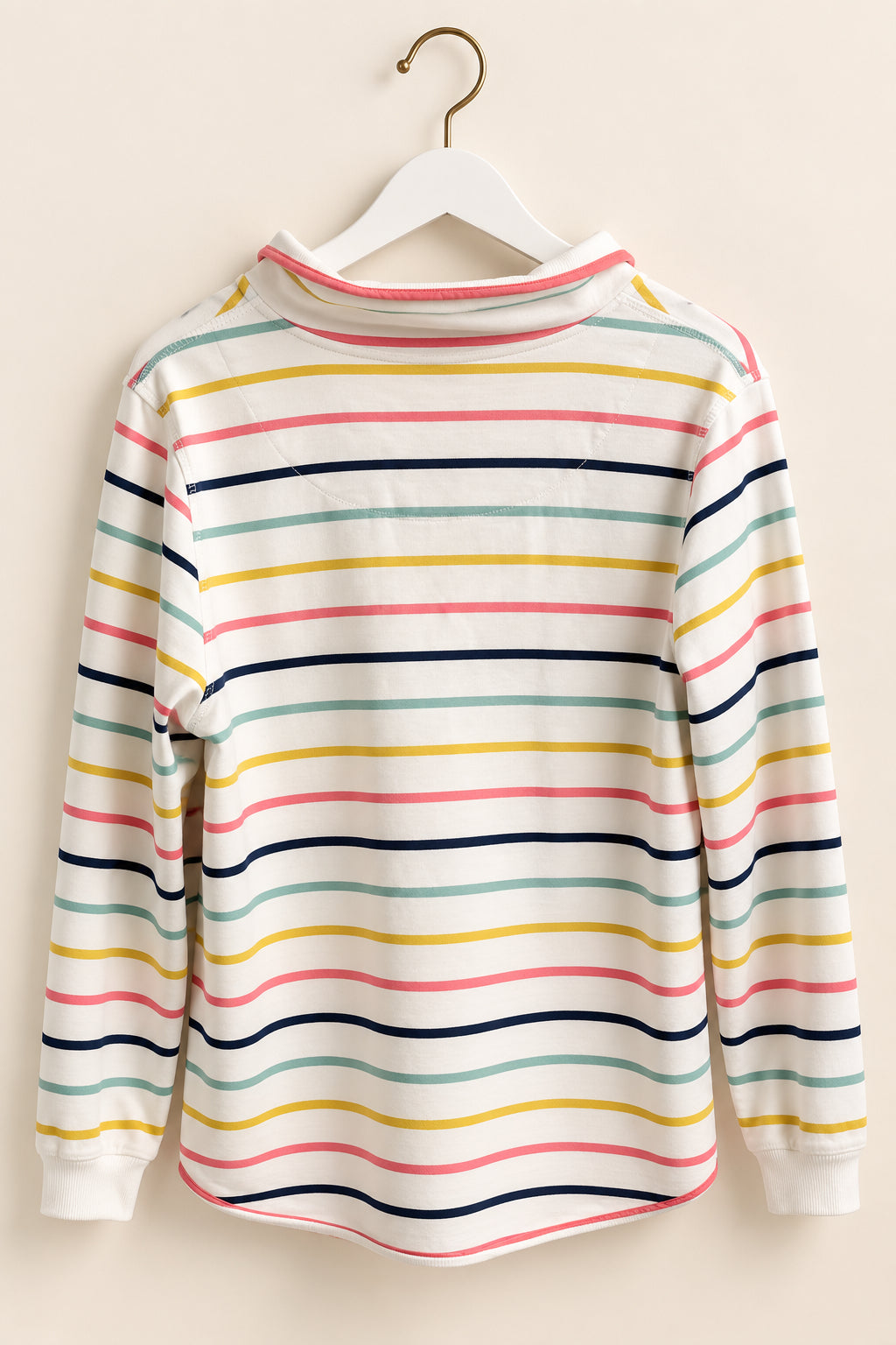 Multi-Coloured Striped 100% Organic Cotton Jumper