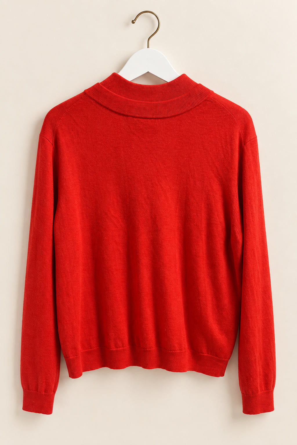 Red Merino Wool 2-in-1 Jumper & Cardigan