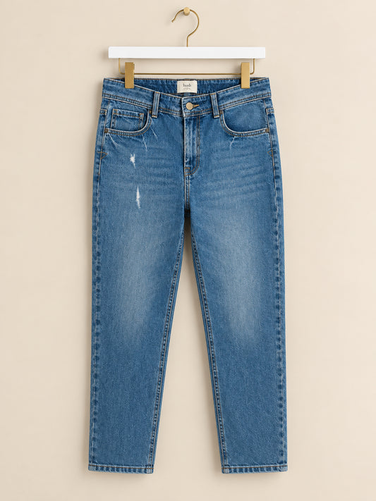 Blue 100% Cotton Denim Jeans