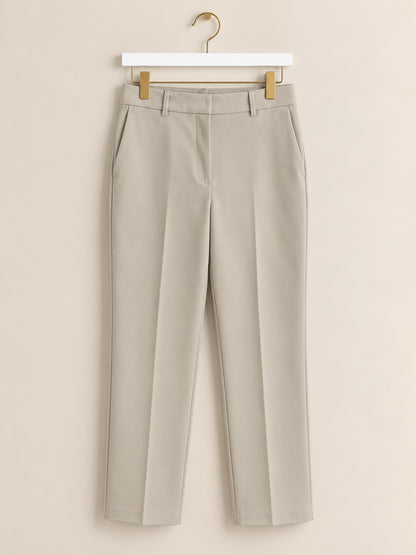 Cream Tailored Trousers