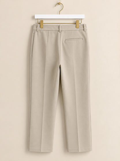 Cream Tailored Trousers