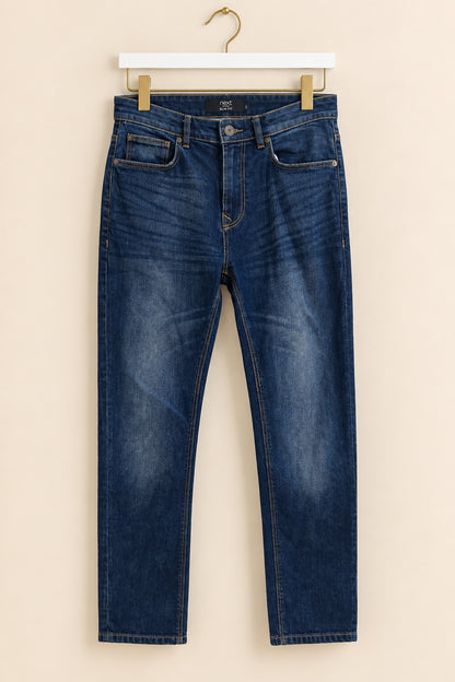 Slim Fit Dark Wash Denim Jeans