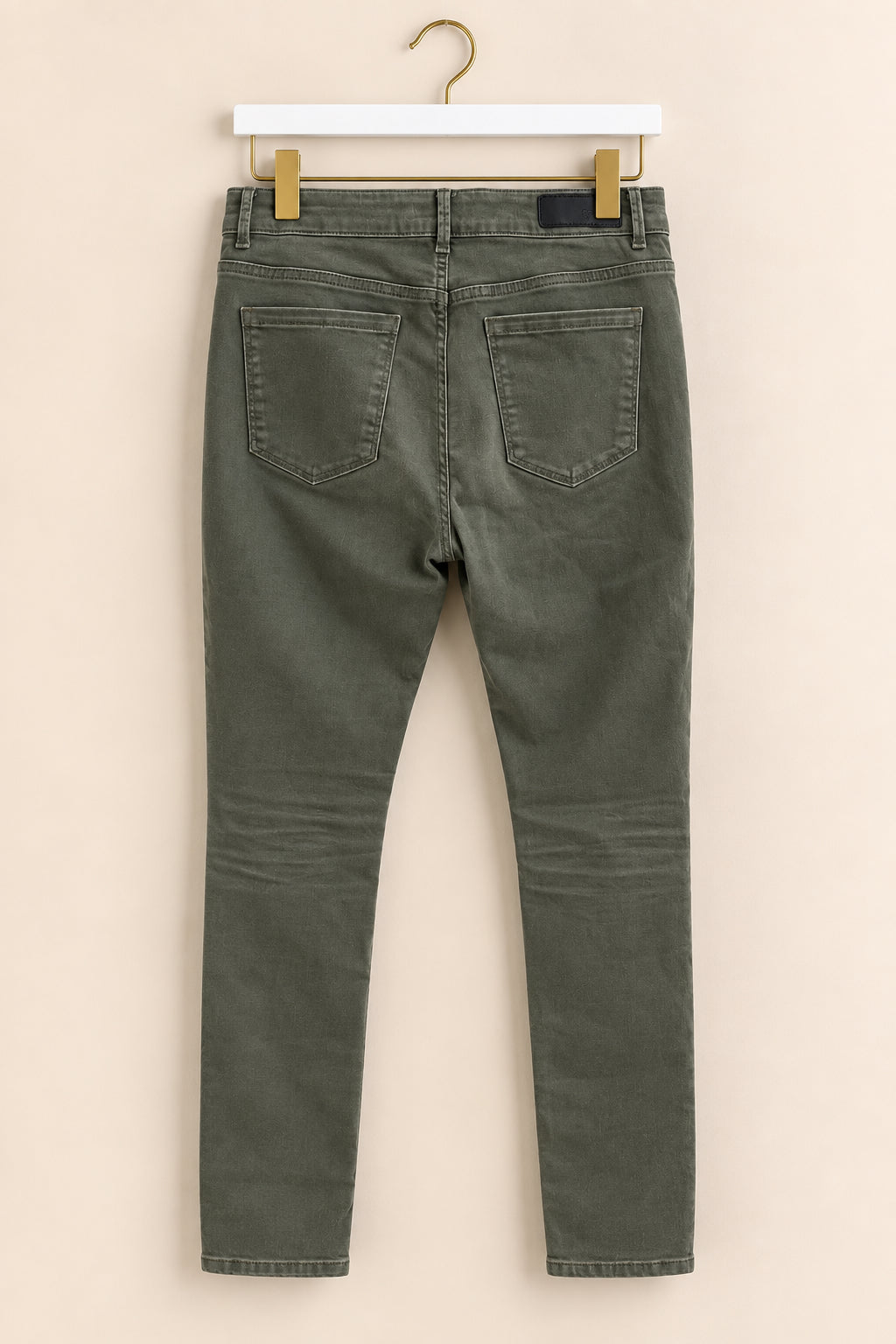 Green Straight Leg Denim Jeans