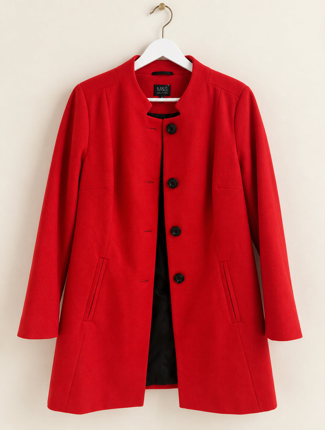 Red Mid-Length Coat
