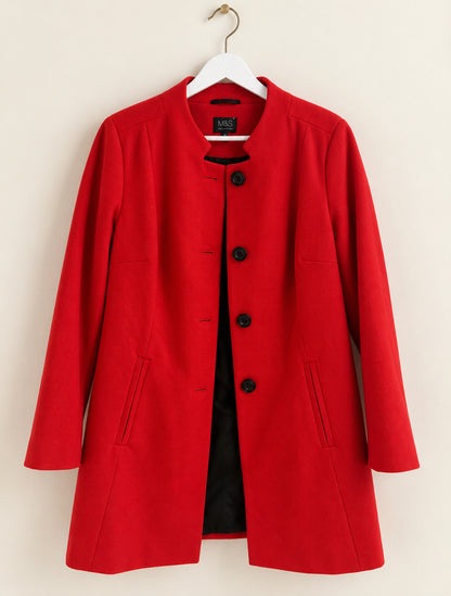 Red Mid-Length Coat