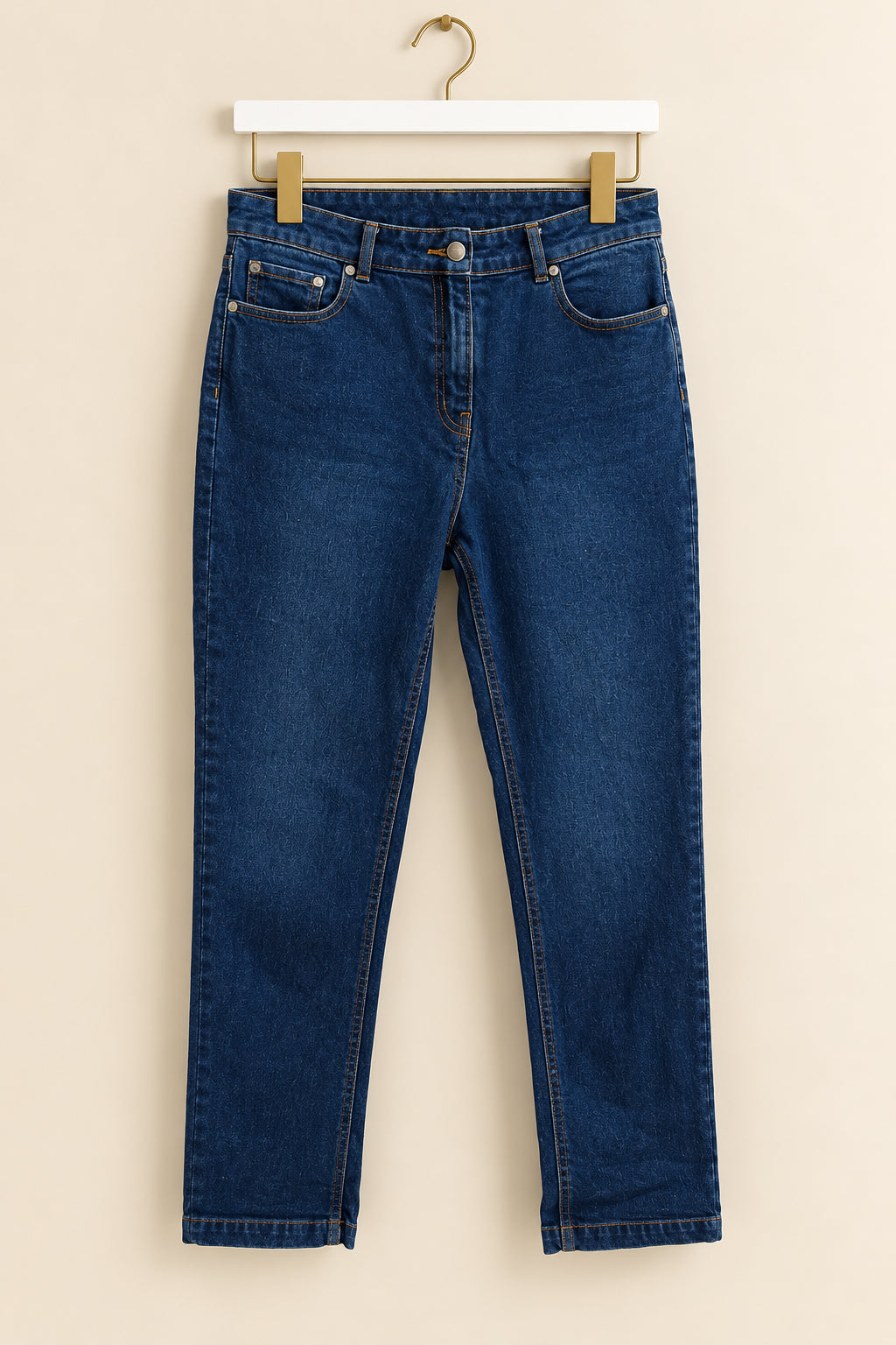 Blue Straight-Leg Jeans