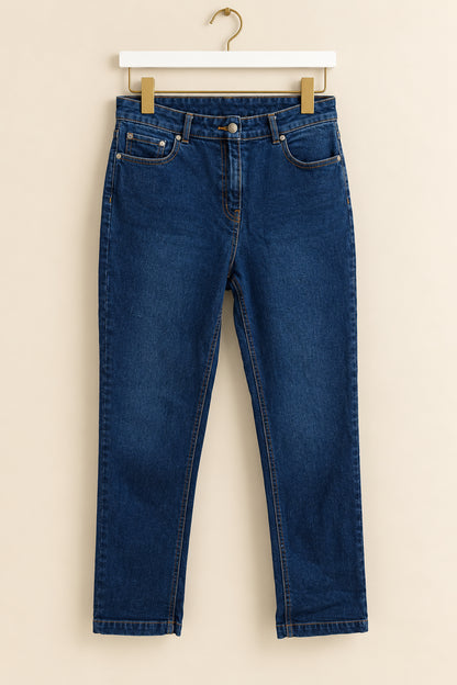 Blue Straight-Leg Jeans