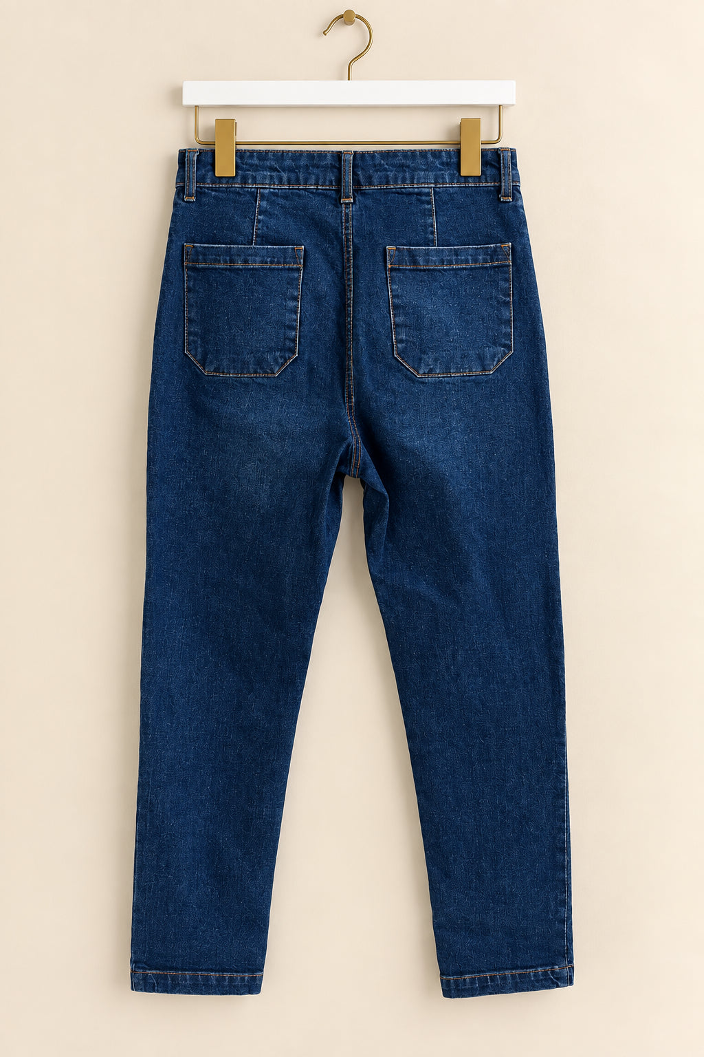 Blue Straight-Leg Jeans
