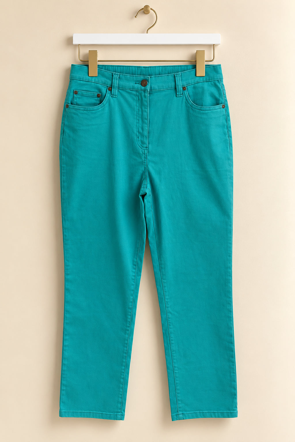 Turquoise Green Jeans Trousers