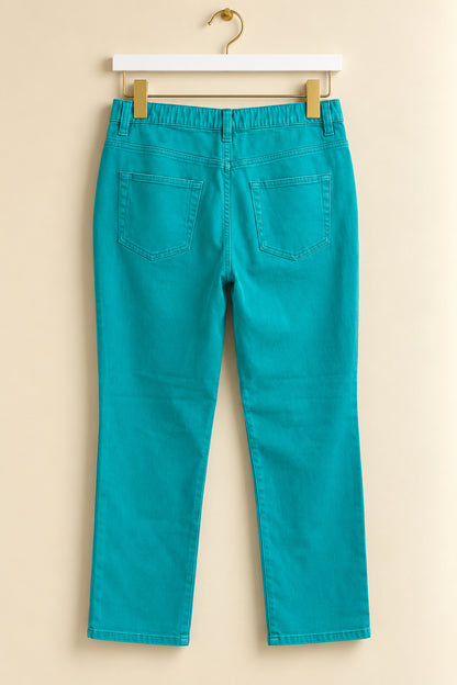 Turquoise Green Jeans Trousers