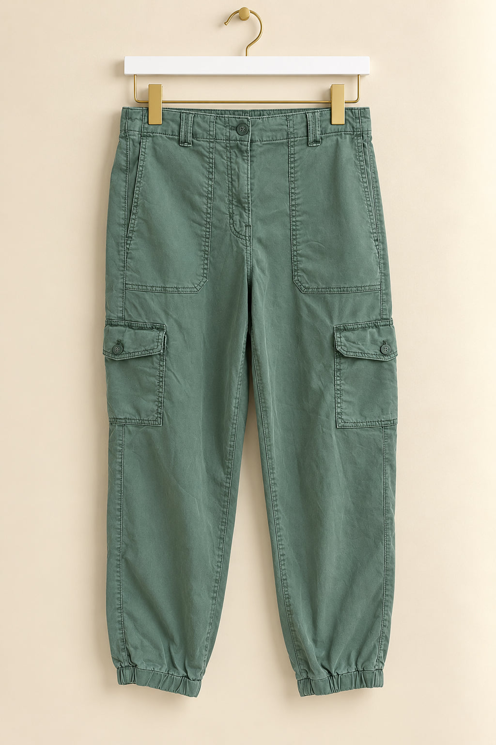 Sage Green Cargo Trousers