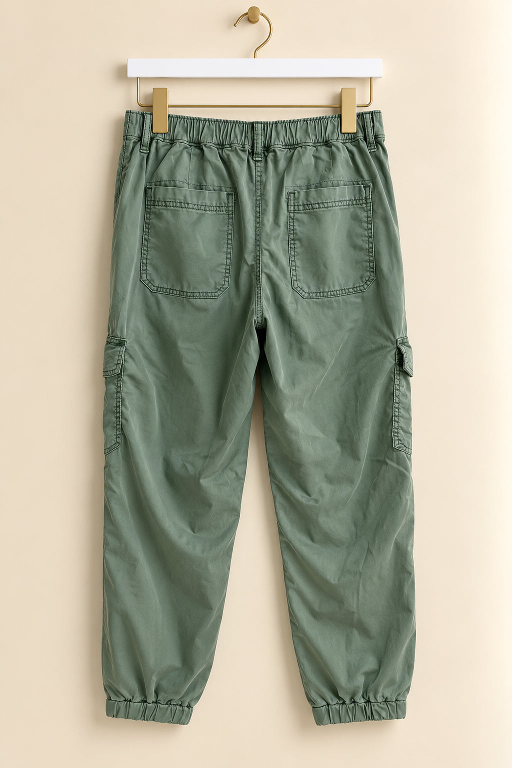 Sage Green Cargo Trousers