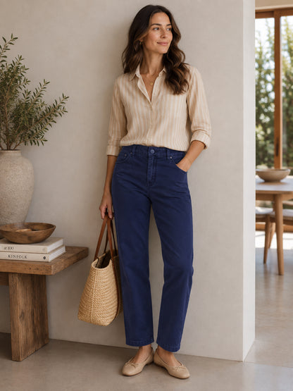 Navy Blue Chino Trousers