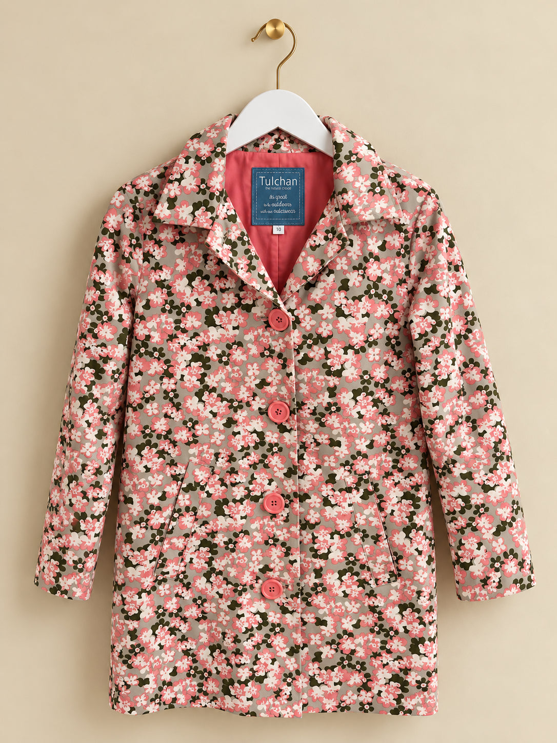 Pink Floral Waterproof Jacket