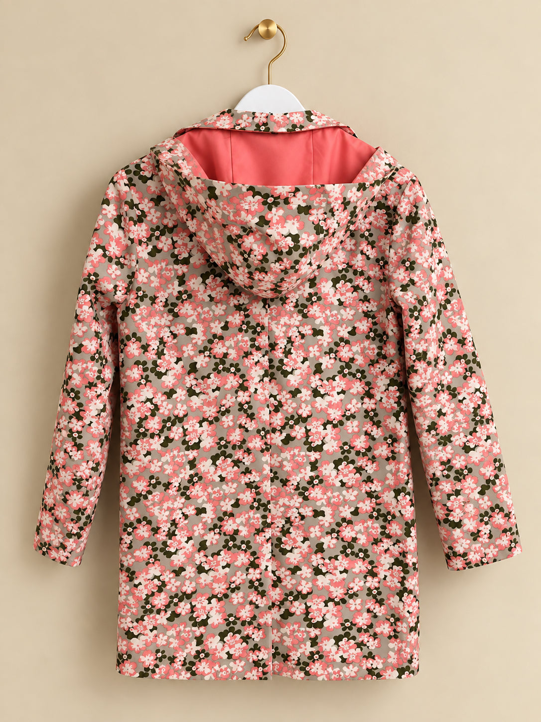 Pink Floral Waterproof Jacket