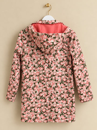 Pink Floral Waterproof Jacket