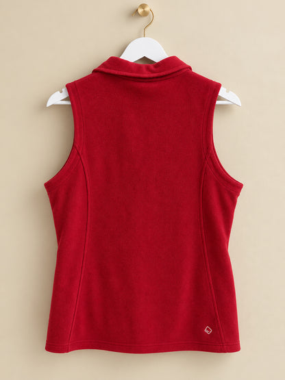 Berry Red Sleeveless Gilet
